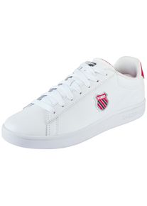 Sneaker K-Swiss "COURT SHIELD II", Herren, Gr. 40, wei&szlig;, peacoat, mars rot, Leder, Schuhe Sneaker