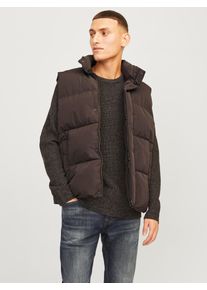 Jack & Jones Steppweste JACK & JONES "JJEBRADLEY BODYWARMER SN", Herren, Gr. XS, braun (mulch), Web, Obermaterial: 100% Polyester, unifarben, normal, Westen Steppweste