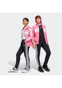 Trainingsanzug adidas Sportswear "J 3S TIB FL TS", Damen, Gr. 152, rosa (pink fusion, wei&szlig;, clear pink), Obermaterial: 70% Baumwolle, 30% Polyester, Sportanz&uuml;ge Trainingsanzug