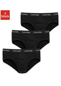 Hipster "CK HIP BRIEF 3PK", Herren, Gr. S, 3 Stk., schwarz, Jersey, Obermaterial: 95% Baumwolle, 5% Elasthan, Calvin Klein Underwear, unifarben, k&ouml;rpernah, Unterhosen Hipster, mit Logo-Stretchbund, Topseller