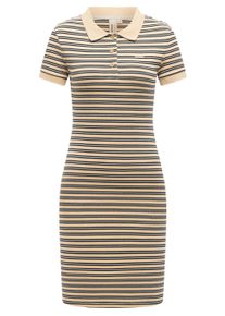 A-Linien-Kleid Ragwear "A-Linien-Kleid Colaro Stripes Dress YOUMODO", Damen, Gr. XS, N-Gr, beige (sand), Obermaterial: 95% Baumwolle CO. 5% Elasthan EL., Kleider A-Linien-Kleid