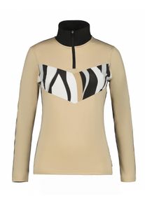 Funktionsshirt Icepeak "Icepeak ELLENTON", Damen, Gr. M, beige, Trikot, Obermaterial: 93% Polyester, 7% Elasthan, hoch geschlossener Ausschnitt, eingesetzt eingefasste Kante, Shirts Funktionsshirt, elastische Passform, pflegeleichtes Gewebe, sportlicher Stil