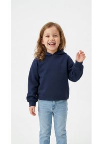 Kapuzensweatshirt KIDS Only "KOGADA-COOPER HEART L/S HOOD FR SWT NOOS", M&auml;dchen, Gr. 158/164, navy blazer detail:navy blazer emb. heart, Sweatware, Obermaterial: 53% Polyester, 42% Viskose, 5% Elasthan, unifarben, regular fit normal, Rundhals, Rippb&uuml;ndchen, Sweatshirts Kapuzensweatshirt