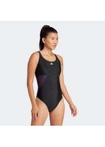 Badeanzug adidas Performance "COLORBLOCK C-BACK", Damen, Gr. 42, N-Gr, schwarz, legend ivy, Obermaterial: 78% Polyamid, 22% Elasthan, Badeanz&uuml;ge Badeanzug