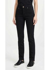 Slim-fit-Jeans MAC "MELANIE", Damen, Gr. 46, L&auml;nge 32, schwarz rinsewash, Denim/Jeans, Obermaterial: 90% Baumwolle, 8% Polyester, 2% Elasthan, unifarben, slim fit lang, Jeans Slim-fit-Jeans, mit Stretch, in 4-Pocket-Form