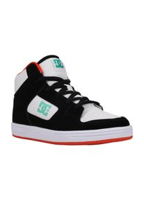 Sneaker DC Shoes "Manteca 4 Hi", Jungen, Gr. 12,5(30), bunt (schwarz, gr&uuml;n, orange), Obermaterial:Obermaterial: Leder (Kuh) / Futter: Textil / Au&szlig;ensohle: Gummi;, Schuhe Sneaker