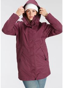 3-in-1-Funktionsmantel Maier Sports "Doppelmantel Damen", Damen, Gr. 48, rot (cherry wine), Obermaterial: 100% Polyester. Futter: 100% Polyester. Futter 2: 100% Polyamid. Wattierung: 100% Polyester, hoch geschlossener Ausschnitt, mit Druckkn&ouml;pfen, M&auml;ntel 3-in-1-Funktionsmantel, wasser- & winddicht, f&uuml;r den &Uuml;bergang & Winter, in gro&szlig;en Gr&ouml;&szlig;en