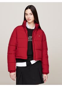 Steppjacke Tommy Jeans, Damen, Gr. XL (42), rot (regatta rot), Web, Obermaterial: 100% Polyester. Futter: 100% Polyester. Wattierung: 100% Polyester, unifarben, regular fit taillenbedeckt, elastischer Bund, Jacken Steppjacke, mit Logostickerei