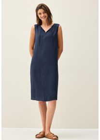 Tunikakleid Cecil, Damen, Gr. XXL (46), N-Gr, urban navy blau, Web, Obermaterial: 88% Viskose, 12% Nylon, unifarben, regular fit kniebedeckend, V-Ausschnitt, Kleider Tunikakleid, Sommerkleid mit B&auml;ndern am Ausschnitt