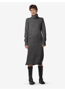 Strickkleid Noisy may "NMVIOLA L/S ROLLNECK KNIT DRESS FWD NOOS", Damen, Gr. XS, N-Gr, grau (dunkelgrau melange), Strick, Obermaterial: 98% Polyester, 2% Elasthan, meliert, Kleider Strickkleid