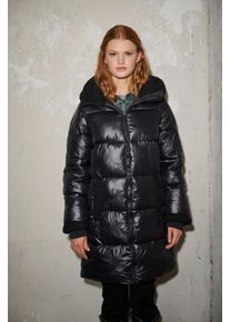 Haily's Steppmantel HAILY&rsquo;S "LS PA JK Na44ila", Damen, Gr. M, schwarz, Web, Obermaterial: 100% Polyamid, unifarben, Rippb&uuml;ndchen, M&auml;ntel Steppmantel, im Glanz-Look