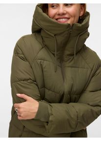 V&eacute;ro Moda Steppmantel VERO MODA "VMELANOR LAURIE LONG COAT WRP GA BOO", Damen, Gr. XS, grape leaf, Steppware, Obermaterial: 100% Polyester, unifarben, regular fit kniebedeckend, Rippb&uuml;ndchen, M&auml;ntel Steppmantel