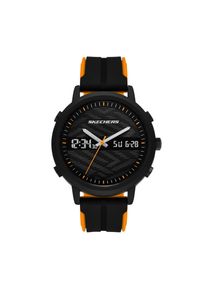 Chronograph Skechers "LAWNDALE", schwarz, orange, Armbanduhren, Herren, Chronograph, Quarzuhr, Armbanduhr, Herrenuhr, Silikonarmband, digital, analog, Tag