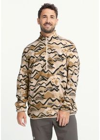 Fleecepullover Jack Wolfskin "PAW ERA 100 PRINT HZ M", Herren, Gr. XXL (58), mountain paw, Obermaterial: 100% Polyester, normal, Rundhals, Sweatshirts Fleecepullover