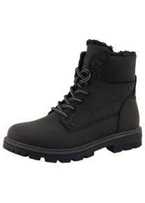 Winterstiefel Tom Tailor, Jungen, Gr. 37, schwarz, Lederimitat, Schuhe Winterstiefel, mit Warmfutter