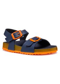 Sandale Geox "J GHITA BOY", Jungen, Gr. 34, blau (navy, orange), Synthetik, Schuhe Sandale, Sommerschuh, Schnallenschuh mit Fu&szlig;bett