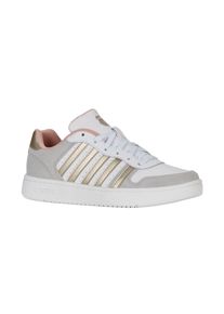 Sneaker K-Swiss "COURT PALISADES", Damen, Gr. 36, wei&szlig; (gray violet, champagne, wei&szlig;), Leder, Schuhe Sneaker