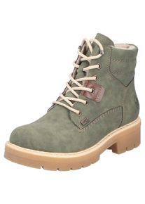Winterstiefelette Rieker, Damen, Gr. 42, gr&uuml;n (khaki), Nubuklederimitat, unifarben, Schuhe Winterstiefelette, Winterboots, Schn&uuml;rboots mit wasserabweisender RiekerTEX-Membran
