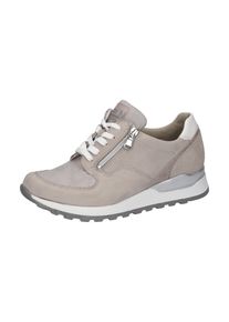 Waldl&auml;ufer Keilsneaker WALDL&Auml;UFER "HIROKO", Damen, Gr. 3,5 (36), wei&szlig; (hellgrau, wei&szlig;), Nappaleder, Nubukleder, Textil, Schuhe Keilsneaker, Schn&uuml;rschuh, Freizeitschuh, Halbschuh, Kontrastbesatz, Weite H