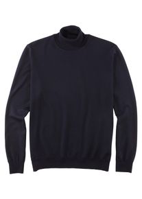 Rollkragenpullover OLYMP "OLYMP Strick Casual", Herren, Gr. 3XL, blau (marine), Strick, Obermaterial: 100% Schurwolle, regular fit, Strickb&uuml;ndchen, Pullover Rollkragenpullover