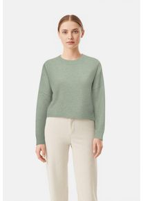 Strickpullover Only "ONLRENE LIFE LS O-NECK CC KNT", Damen, Gr. XS, desert sage detail:melange, Strick, Obermaterial: 65% Polyester, 13% Nylon, 13% Polyacryl, 6% Wolle, 3% Elasthan, meliert, regular fit, Rundhals, Pullover Strickpullover