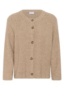 Strickjacke Saint Tropez "MaleenSZ Cardigan", Herren, Gr. XS, crockery, Strick, Obermaterial: 53% Baumwolle, 25% Polyamid, 20% Polyester, 2% Elasthan, unifarben, regular fit normal, Rundhals, Strickjacken Strickjacke