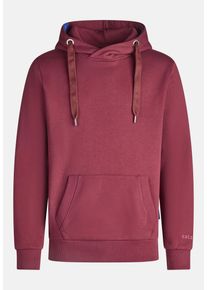 Kapuzenpullover SALZHAUT "Hoodie HEFF", Herren, Gr. S, rot (merlot), Obermaterial: 55% Baumwolle CO. 45% Polyester PES., Pullover Kapuzenpullover