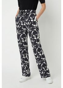 Stoffhose MAC "EASY WIDELEG", Herren, Gr. 48, L&auml;nge 32, schwarz (schwarz season printed), Web, Obermaterial: 75% Polyester, 25% Elasthan, bedruckt, weit kn&ouml;chellang, Hosen Stoffhose, sehr elastische Qualit&auml;t, angenehmer Griff und hoher Tragekomfort