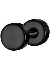 Paar Ohrstecker True Rebels "TR328", schwarz, Ohrringe, Herren, 3,9, Edelstahl