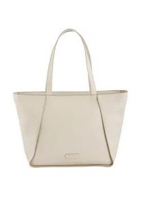 Marc O'Polo Shopper "Vera", Damen, Gr. B/H/T: 27cm x 48cm x 11cm, creme, Polyester, MARC O'POLO ACCESSORIES, unifarben, Taschen Shopper, gro&szlig;e Einkaufstasche, Umh&auml;ngetasche mit Rei&szlig;verschluss