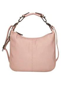 Schultertasche Harpa "Tate", Damen, Gr. B/H/T: 9cm x 32cm x 41cm, rosa, Lederimitat, unifarben, Taschen Schultertasche, durch Rei&szlig;verschluss erweiterbar