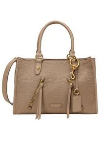 Marc O'Polo Shopper MARC O'POLO "aus strukturiertem Schafleder", Damen, Gr. B/H/T: 12cm x 23cm x 14cm, earthy taupe, Leder, unifarben, Taschen Shopper