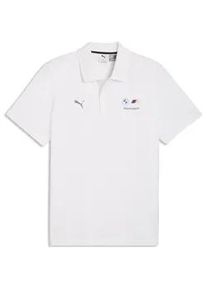 Poloshirt Puma "BMW M MOTORSPORT Essentials Polo Herren", Damen, Gr. S, wei&szlig;, Obermaterial: 100% Baumwolle; Kragen: 96% Baumwolle, 4% Elasthan; Rippe: 4% Elasthan, 96% Baumwolle, regular fit, Shirts