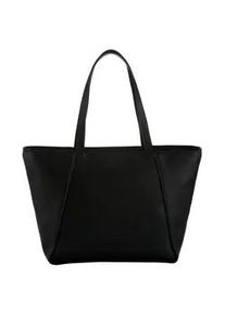 Marc O'Polo Shopper "Vera", Damen, Gr. B/H/T: 27cm x 48cm x 11cm, schwarz, Polyester, MARC O'POLO ACCESSORIES, unifarben, Taschen Shopper, gro&szlig;e Einkaufstasche, Umh&auml;ngetasche mit Rei&szlig;verschluss