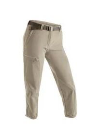 Funktionshose Maier Sports "Lulaka 7/8", Damen, Gr. 44, Normalgr&ouml;&szlig;en, braun (hellbraun), 90% Polyamid, 10% Elasthan, Hosen Funktionshose, Damen Wanderhose, atmungsaktive und elastische Outdoor-Hose