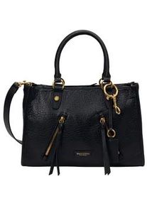 Marc O'Polo Shopper MARC O'POLO "aus strukturiertem Schafleder", Damen, Gr. B/H/T: 12cm x 23cm x 14cm, schwarz, Leder, unifarben, Taschen Shopper