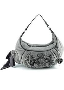 Schultertasche Juicy Couture "DAYDREAMER MEDIUM HOBO BAG Damen", Damen, Gr. B/H/T: 10cm x 18cm onesize, grau, Polyester, Polyurethan, Taschen Schultertasche, Schultertasche Damen, Shopper, Handtasche, Fashion, Lifestyle, Sale