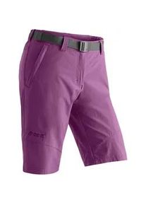 Funktionsshorts Maier Sports "Lawa", Damen, Gr. 50, Normalgr&ouml;&szlig;en, purpurviolett, 90% Polyamid, 10% Elasthan, Hosen, Damen Shorts, kurze Wanderhose, Outdoorhose mit 2 Taschen, Regular Fit