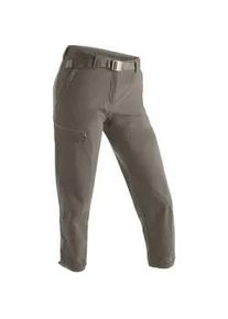 Funktionshose Maier Sports "Lulaka 7/8", Damen, Gr. 46, Normalgr&ouml;&szlig;en, braun (schlamm), 90% Polyamid, 10% Elasthan, Hosen Funktionshose, Damen Wanderhose, atmungsaktive und elastische Outdoor-Hose