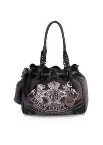 Tragetasche Juicy Couture "DAYDREAMER CLASSIC CREST LARGE DOUBLE HANDLE BAG.. Damen", Damen, Gr. onesize, grau, Baumwolle, Polyurethan, Taschen, Tragetasche Damen, Shopper, Einkaufstasche, Fashion, Lifestyle, Sale