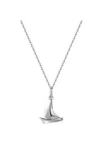 Kette mit Anh&auml;nger Firetti "Schmuck Geschenk Silber 925 Halsschmuck Halskette Ankerkette Schiff", silberfarben, Halsketten, Herren, Silber 925 (Sterlingsilber), L: 45 B: 1,1mm, B:1,1mm