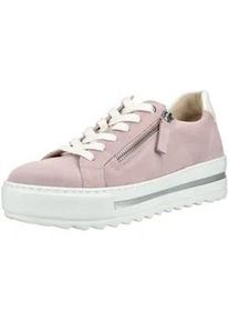 Sneaker Gabor COMFORT "Gabor Comfort Sneaker Leder", Herren, Gr. 39, rosa, Leder, Schuhe Sneaker