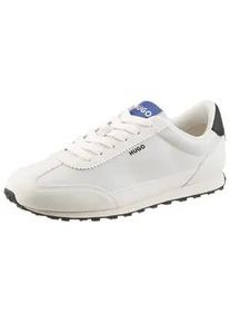 HUGO BOSS Sneaker HUGO BLUE "Jared_runn", Herren, Gr. 41, wei&szlig;, blau, Textil, Basic, Schuhe Sneaker, Schn&uuml;rschuh, Halbschuh, Freizeitsneaker mit leichter Laufsohle