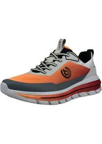 Sneaker Bugatti "Bugatti Sneaker Textil", Herren, Gr. 41, wei&szlig;, orange, Textil, Schuhe Sneaker