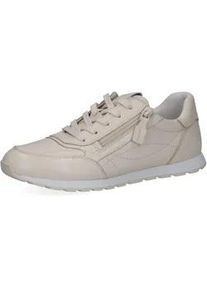 Sneaker Caprice, Herren, Gr. 37, beige, Nappaleder, Basic, Schuhe Sneaker, Freitzeitschuh, Schn&uuml;rschuh, Halbschuh in bequemer Weite