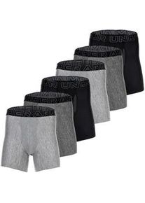 Boxershorts Under Armour "Boxershort UA PERFORMANCE TECH - SOLID 6 IN 6PK 6er Pack", Herren, Gr. 3XL, bunt (schwarz, grau), Obermaterial: 90% Polyester Pol. recyc.. 10% Elasthan EL., Unterhosen