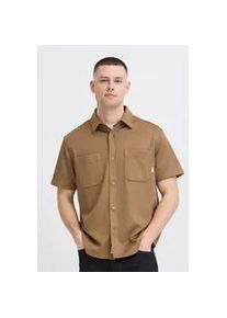 Kurzarmhemd Blend "BHAdrian", Herren, Gr. XXL, US-Gr&ouml;&szlig;en, otter, 83% Polyester, 13% Viskose, 4% Elasthan, Strukturmuster, Basic, weit normal, ohne Ausschnitt, gerader Abschluss, Hemden, Kurzarmhemd im Utility-Look