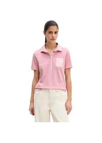 Marc O'Polo Poloshirt MARC O'POLO "mit Material-Mix-Details", Damen, Gr. M, mellow rose, Obermaterial: 100% Baumwolle, unifarben, slim fit, normaler Saum, Shirts