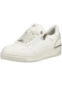 Sneaker Tom Tailor "Tom Tailor Sneaker Lederimitat", Herren, Gr. 41, wei&szlig;, Lederimitat, Schuhe Sneaker