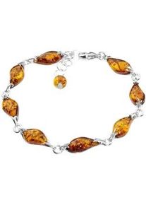 Armband OSTSEE-SCHMUCK "- Stella - Silber 925/000 - Bernstein" Gr. 18, silber (silber 925, silberfarben, wei&szlig;), Armb&auml;nder, Damen, Silber 925 (Sterlingsilber), Armband